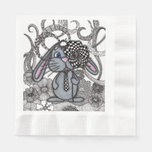 Alice im Wunderland Stil-Hasen-Doodle-Art-Party N