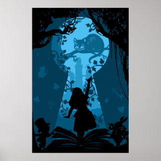 Alice im Wunderland Story Book Art Poster