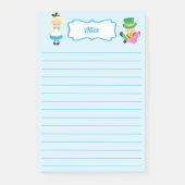 Alice im Wunderland Süße Kinder Personalisiert Post-it Klebezettel (Vorderseite)