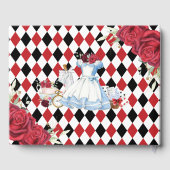 Alice im Wunderland Sweet 16 Birthday Bridal Baby Gästebuch (Rückseite)