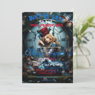 Alice im Wunderland Sweet 16 Einladung