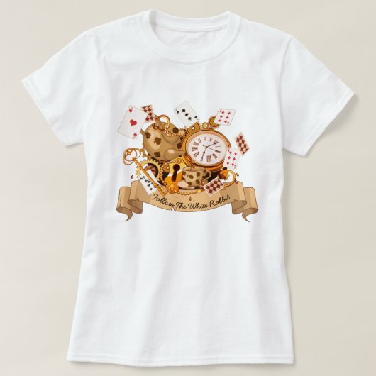 Alice im Wunderland T - Shirt (Design vorne)