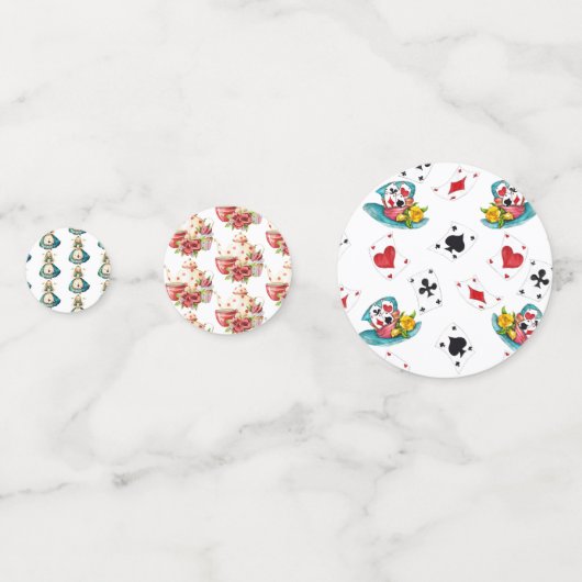 Alice im Wunderland Table Confetti Konfetti (Vorderseiten)