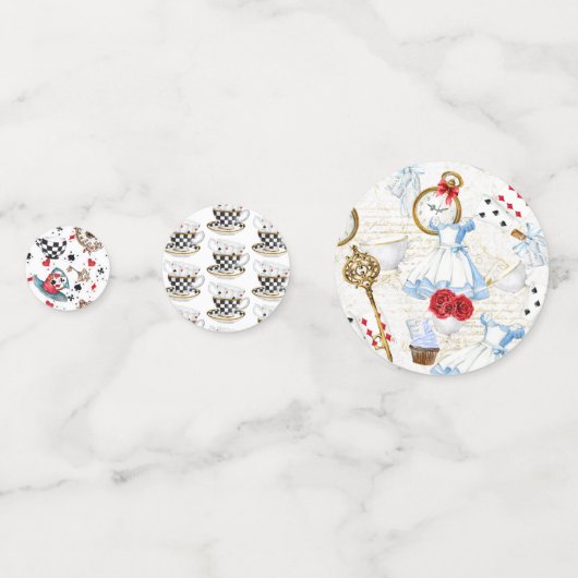 Alice im Wunderland Table Confetti Konfetti (Rückseiten)