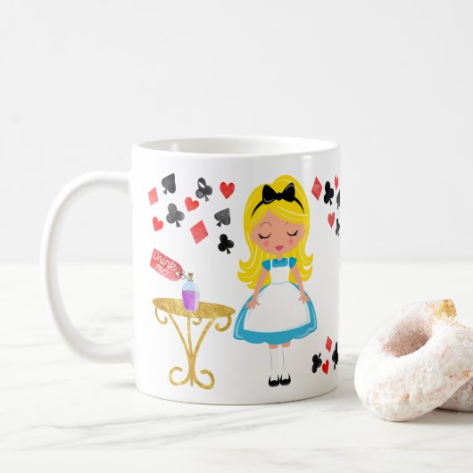 Alice im Wunderland-Tasse Kaffeetasse (Mit Donut)