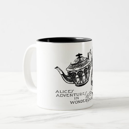 Alice im Wunderland-Tasse Zweifarbige Tasse (Vorderseite Links)