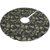 Alice im Wunderland Tea Black Gold Tree Skirt Polyester Weihnachtsbaumdecke (Schrägansicht)
