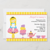 Alice im Wunderland Tea Party Einladungen (Vorderseite)