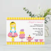 Alice im Wunderland Tea Party Einladungen (Stehend Vorderseite)