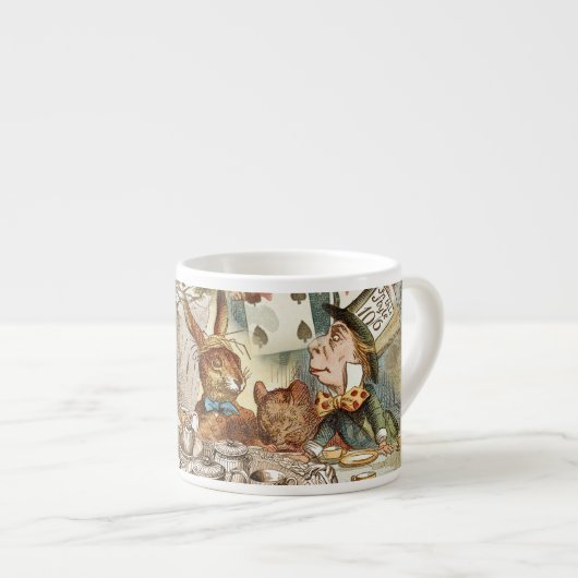 Alice im Wunderland Tea Party Gäste Espressotasse (Vorderseite Rechts)