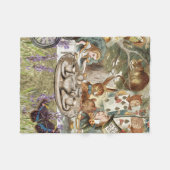 Alice im Wunderland Tea Party Gäste Fleecedecke (Vorderseite (Horizontal))