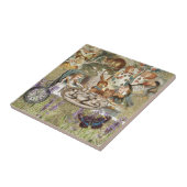 Alice im Wunderland Tea Party Gäste Fliese (Seite)