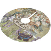 Alice im Wunderland Tea Party Gäste Polyester Weihnachtsbaumdecke (Schrägansicht)