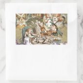 Alice im Wunderland Tea Party Gäste Rechteckiger Aufkleber (Tasche)