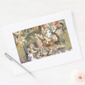 Alice im Wunderland Tea Party Gäste Rechteckiger Aufkleber (Umschlag)