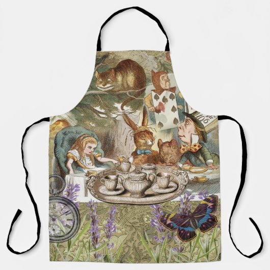 Alice im Wunderland Tea Party Gäste Schürze (Vorderseite)