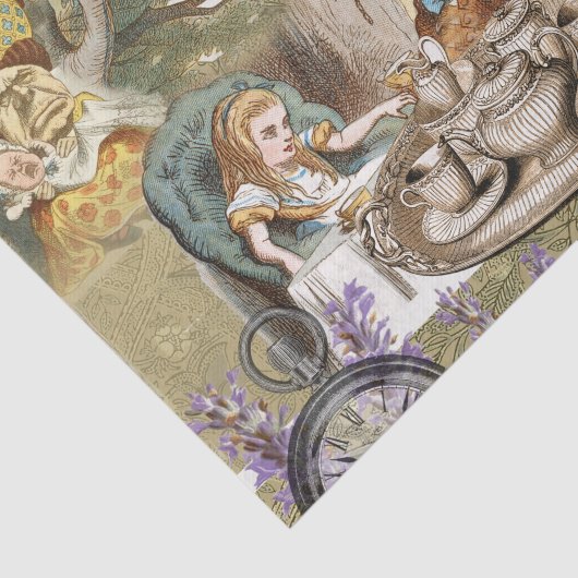 Alice im Wunderland Tea Party Gäste Seidenpapier (Ausschnitt)