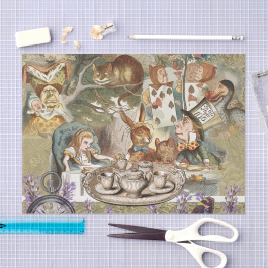 Alice im Wunderland Tea Party Gäste Seidenpapier (Handwerk)