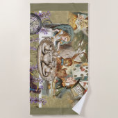 Alice im Wunderland Tea Party Gäste Strandtuch (Vorderseite)