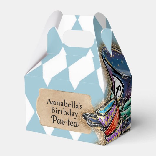 Alice im Wunderland Tea Party Geschenkschachtel (Rückseite)