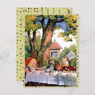 Alice im Wunderland Tea Party Mad Hatter Postkarte