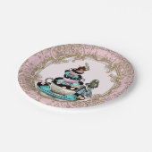 Alice im Wunderland Tea Party Pappteller (Schrägansicht)