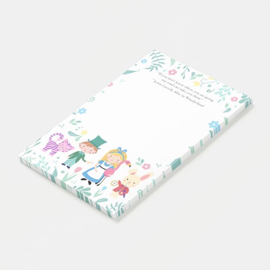 Alice im Wunderland Tea Party Post-it Klebezettel (angewinkelt)