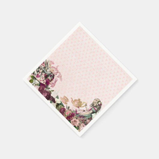 Alice im Wunderland Tea Party Serviette (Ecke)