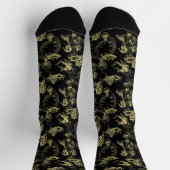 Alice im Wunderland Tee Black Gold Socken (Oben)