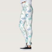 Alice im Wunderland-Tee-blaues Grün-Leggings Leggings (Links)