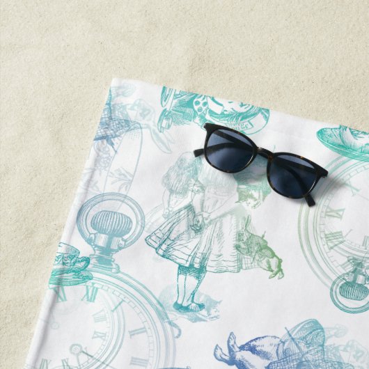 Alice im Wunderland Tee Blue Aqua Badetuch (Beispiel)
