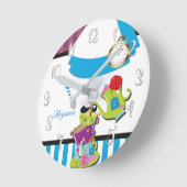Alice im Wunderland Tee Cups Boutique Stil Runde Wanduhr (Winkel)