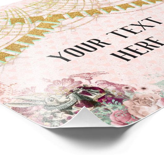 Alice im Wunderland Tee Erröten und Minze Fotodruck (Ecke)