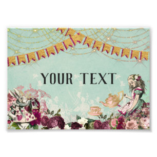 Alice im Wunderland Tee-Foto-Druck Fotodruck