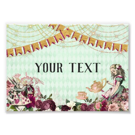 Alice im Wunderland Tee Foto drucken (Vorne)