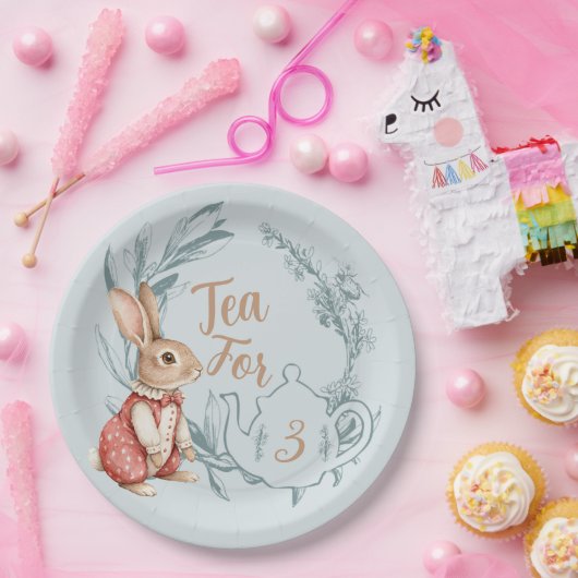 Alice im Wunderland Tee für drei Pappteller (Party)