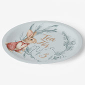 Alice im Wunderland Tee für drei Pappteller (Schrägansicht)