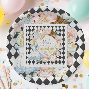 Alice im Wunderland Tee Party 1. Geburtstag Serviette