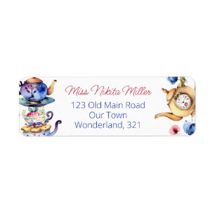 Alice im Wunderland Tee Party-Adresse