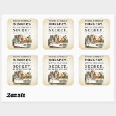 Alice im Wunderland - Tee-Party - Bonkers-Angebot Quadratischer Aufkleber (Blatt)