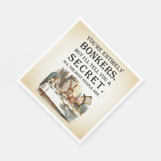 Alice im Wunderland - Tee-Party - Bonkers-Angebot Serviette (Ecke)