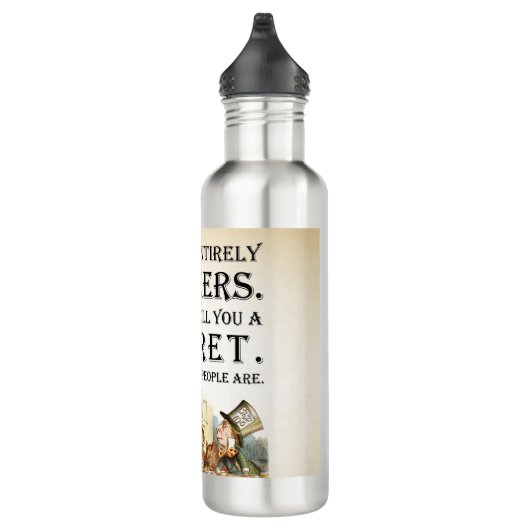 Alice im Wunderland - Tee-Party - Bonkers Zitat Edelstahlflasche (Rechts)