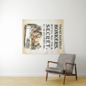 Alice im Wunderland - Tee-Party - Bonkers Zitat Wandteppich (Beispiel (Horizontal))