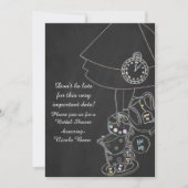 Alice im Wunderland Tee Party Chalkboard Whimsical Einladung (Vorderseite)