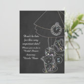 Alice im Wunderland Tee Party Chalkboard Whimsical Einladung (Stehend Vorderseite)