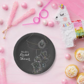 Alice im Wunderland Tee Party Chalkboard Whimsical Pappteller (Party)