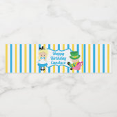Alice im Wunderland Tee Party Custom Kindergeburts Wasserflaschenetikett (Einzelnes Label)
