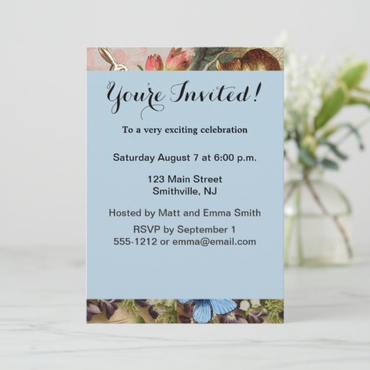 Alice im Wunderland Tee Party Einladung (Stehend Vorderseite)