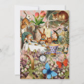 Alice im Wunderland Tee Party Einladung (Rückseite)