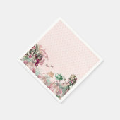 Alice im Wunderland Tee Party Erröten & Minze Serviette (Ecke)